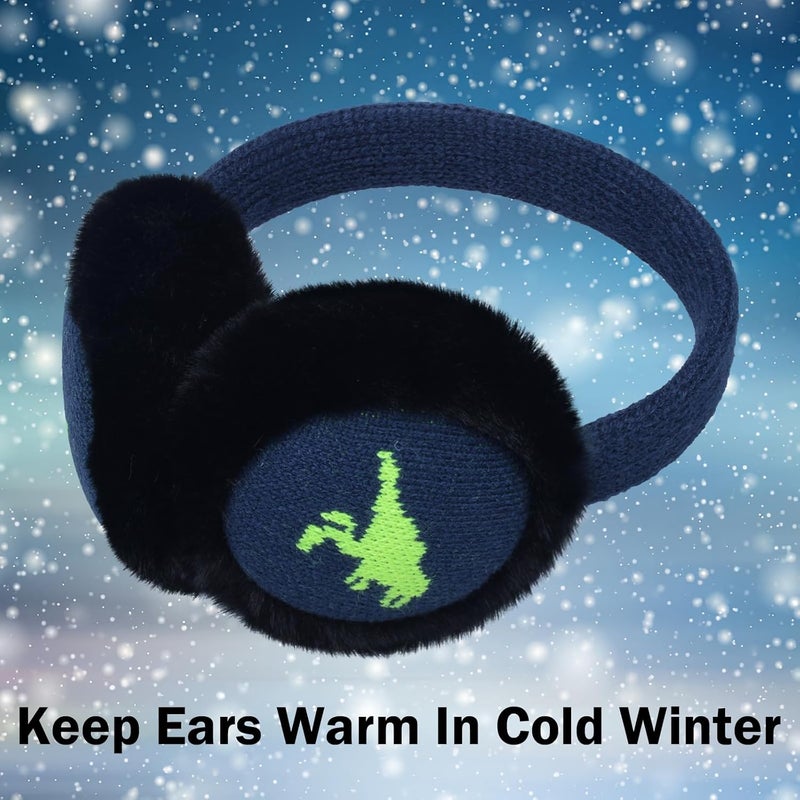 EDCYF Kids Knit EarMuffs Plush Warm Ear Muffs Winter Cold Weather Ear Warmer for Boys Girls - Image 5